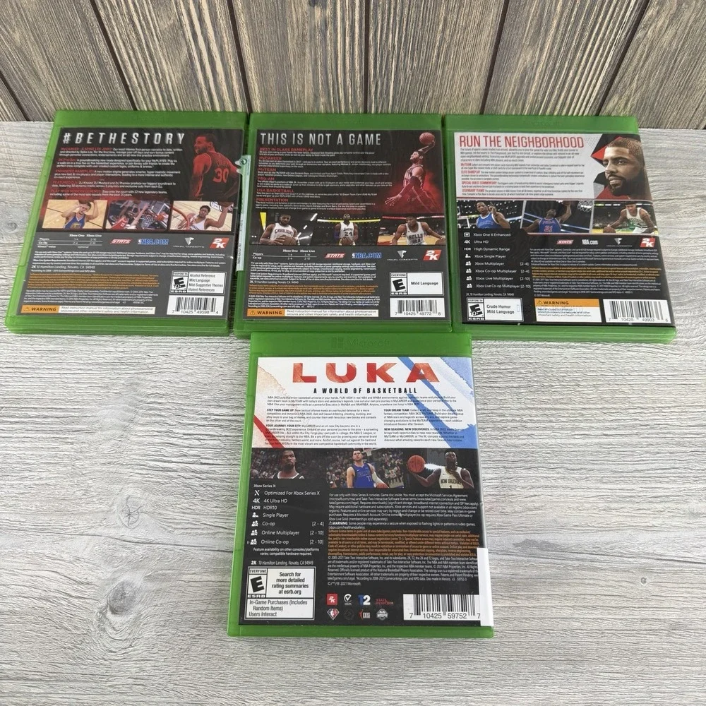 XBOX One Lot of 4 NBA 2K16,2K17, 2k18 & 2K22 Tested & Work